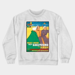 Reist Naar Het Zeestrand Netherlands Vintage Wall Art Crewneck Sweatshirt